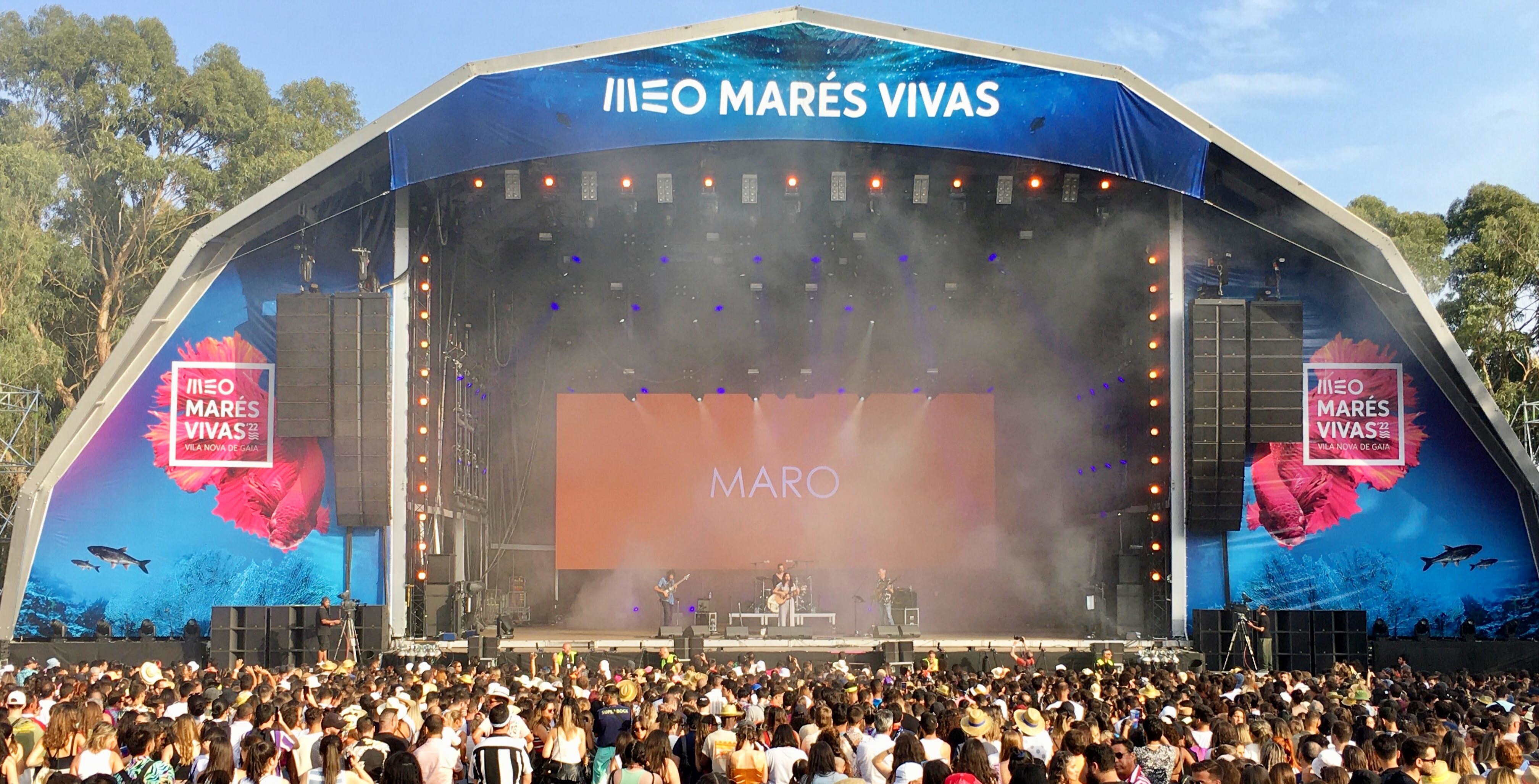 Sistema técnico no palco principal do MEO Marés Vivas